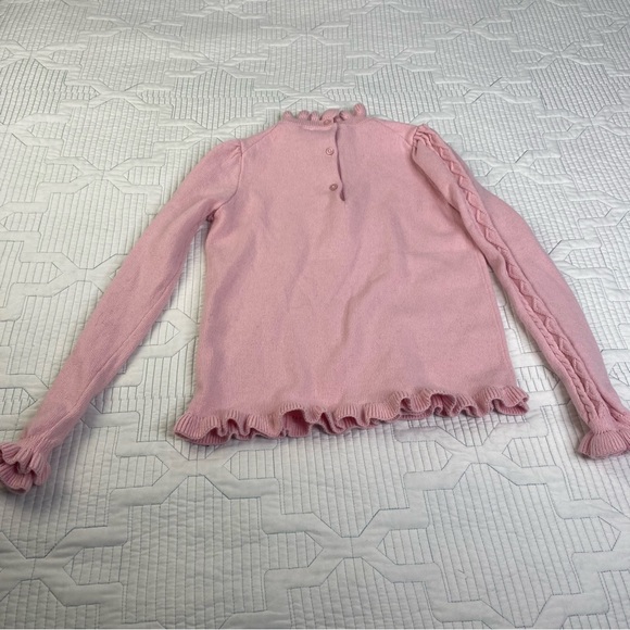 Janie & Jack Fairy Tale Pink Heart Cable Knit Sweater Size 10 Valentines - Picture 9 of 9